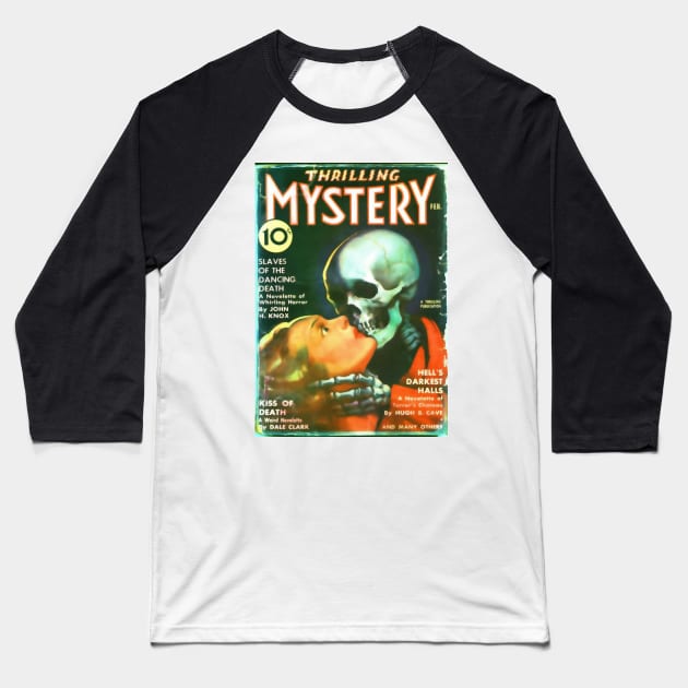 Thrilling Mystery cover for Feb Baseball T-Shirt by Psychosis Media